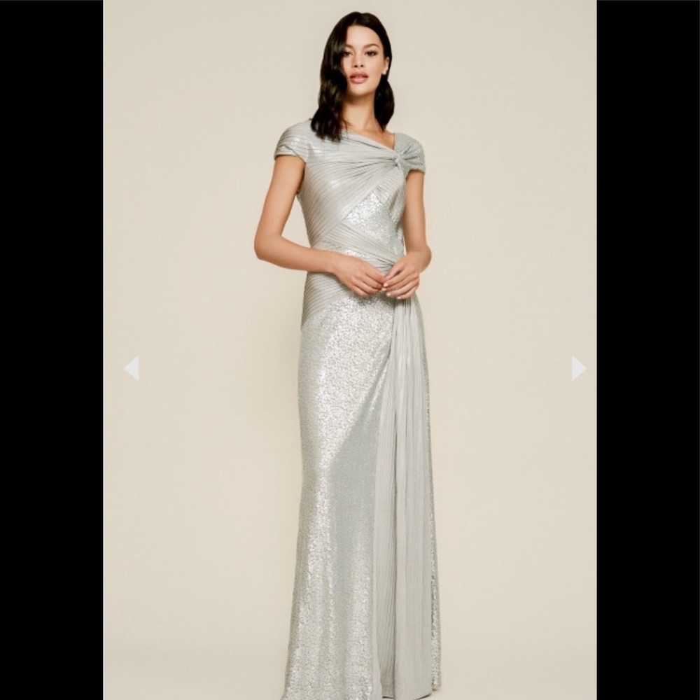 PARMA DRAPED SEQUIN GOWN